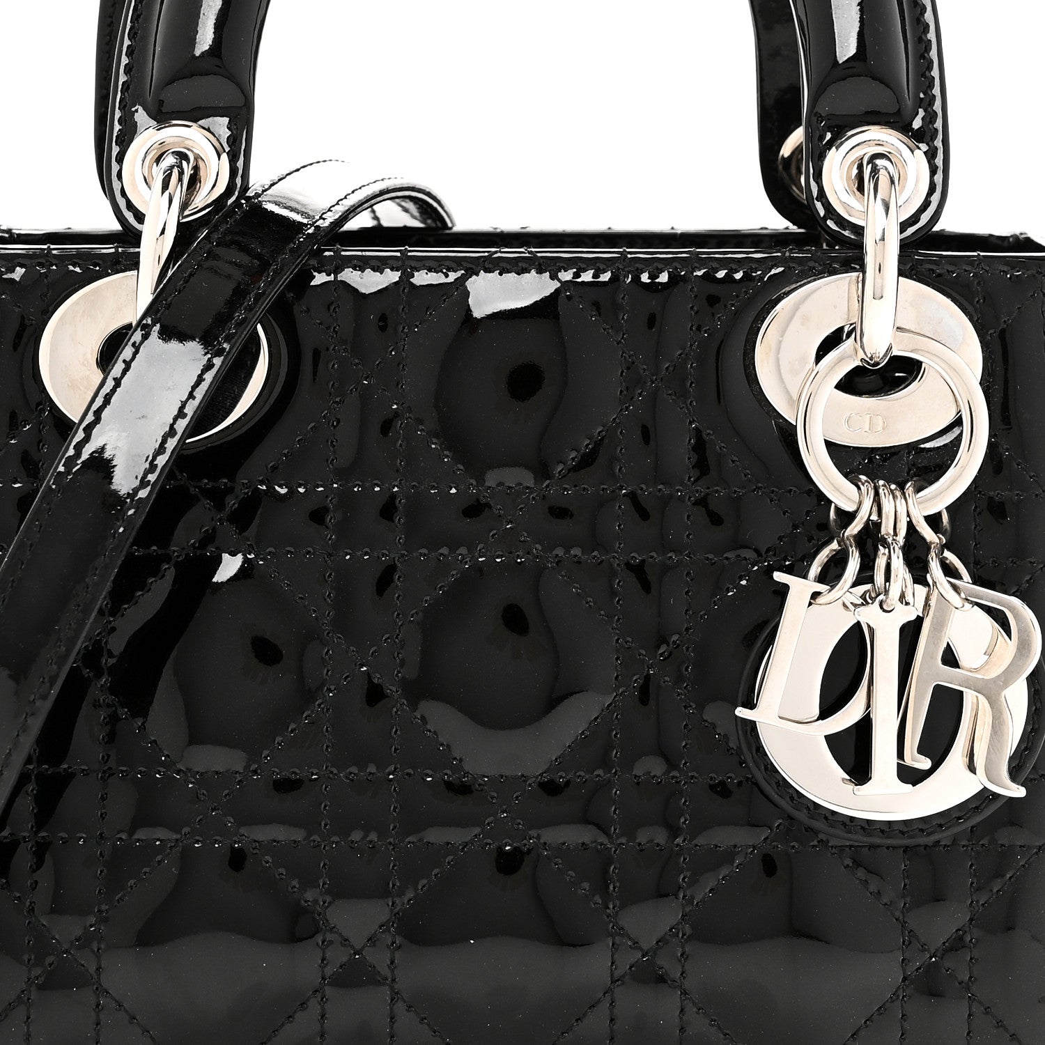 Christian Dior Patent Cannage Mini Lady Dior Black 8 of 10
