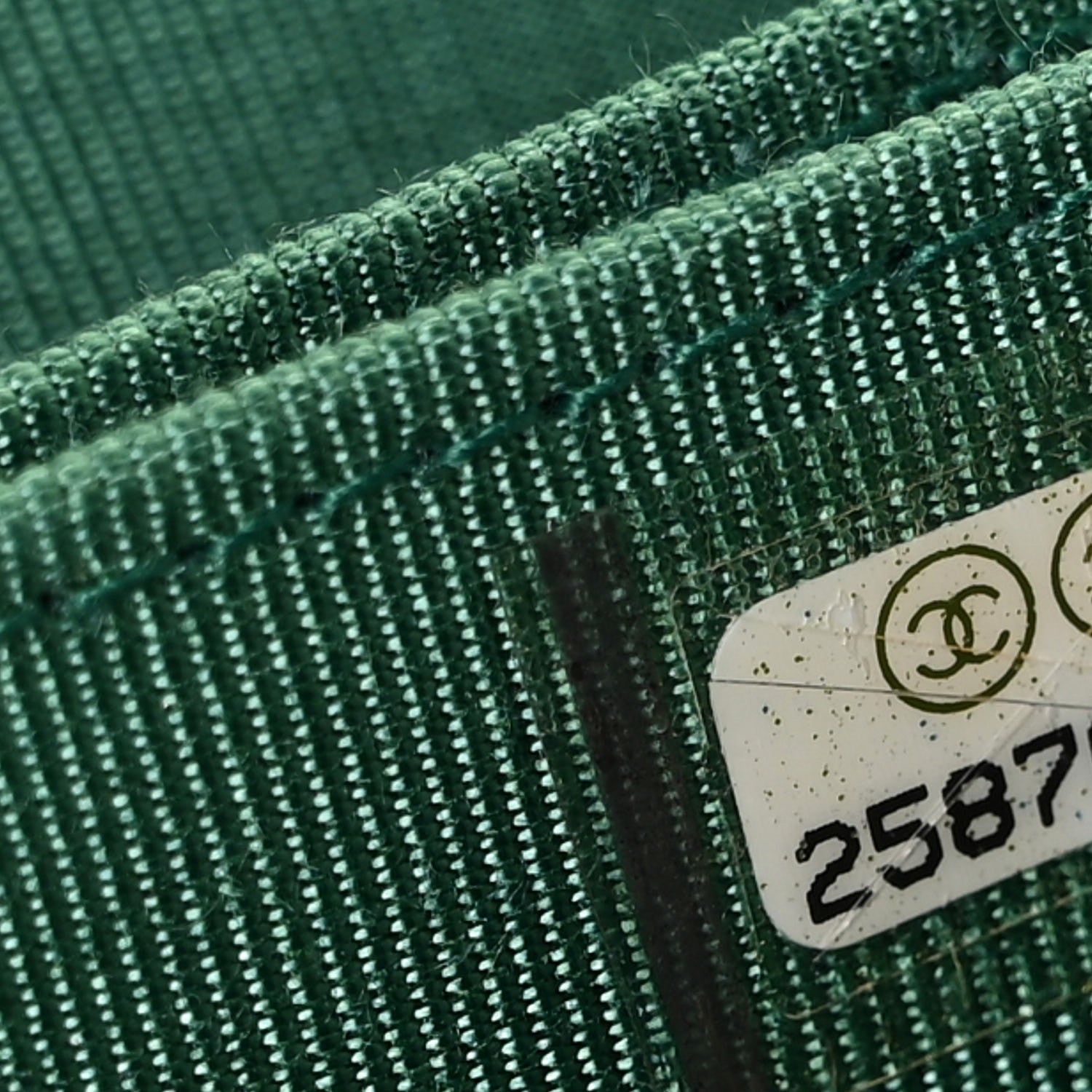 Chanel Metallic Caviar Quilted Zip Coin Purse Green 7 of 10