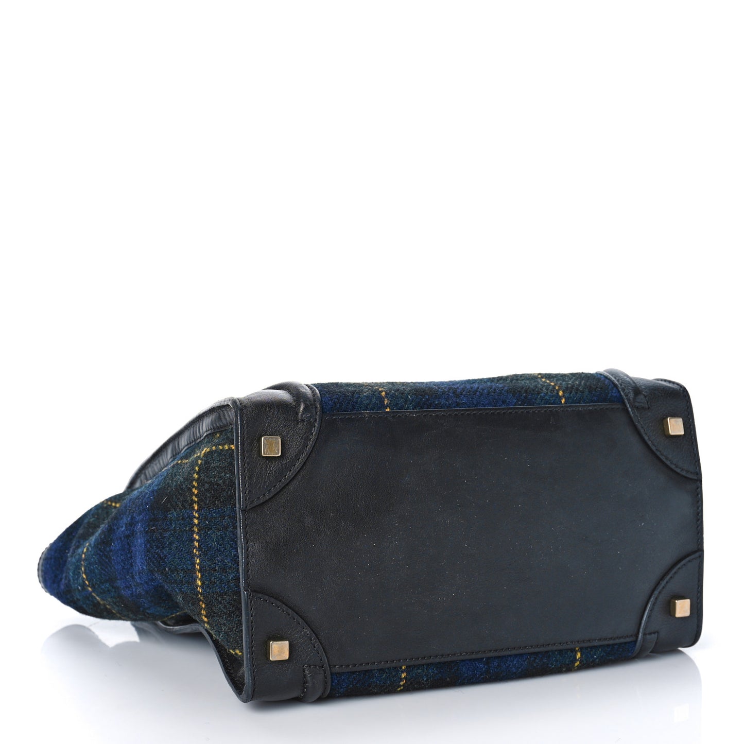 Smooth Calfskin Tweed Tartan Mini Luggage Midnight