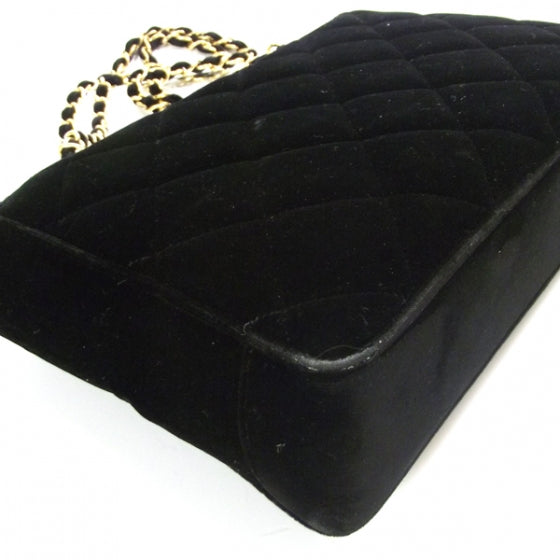 Velvet Quilted Shoulder Bag