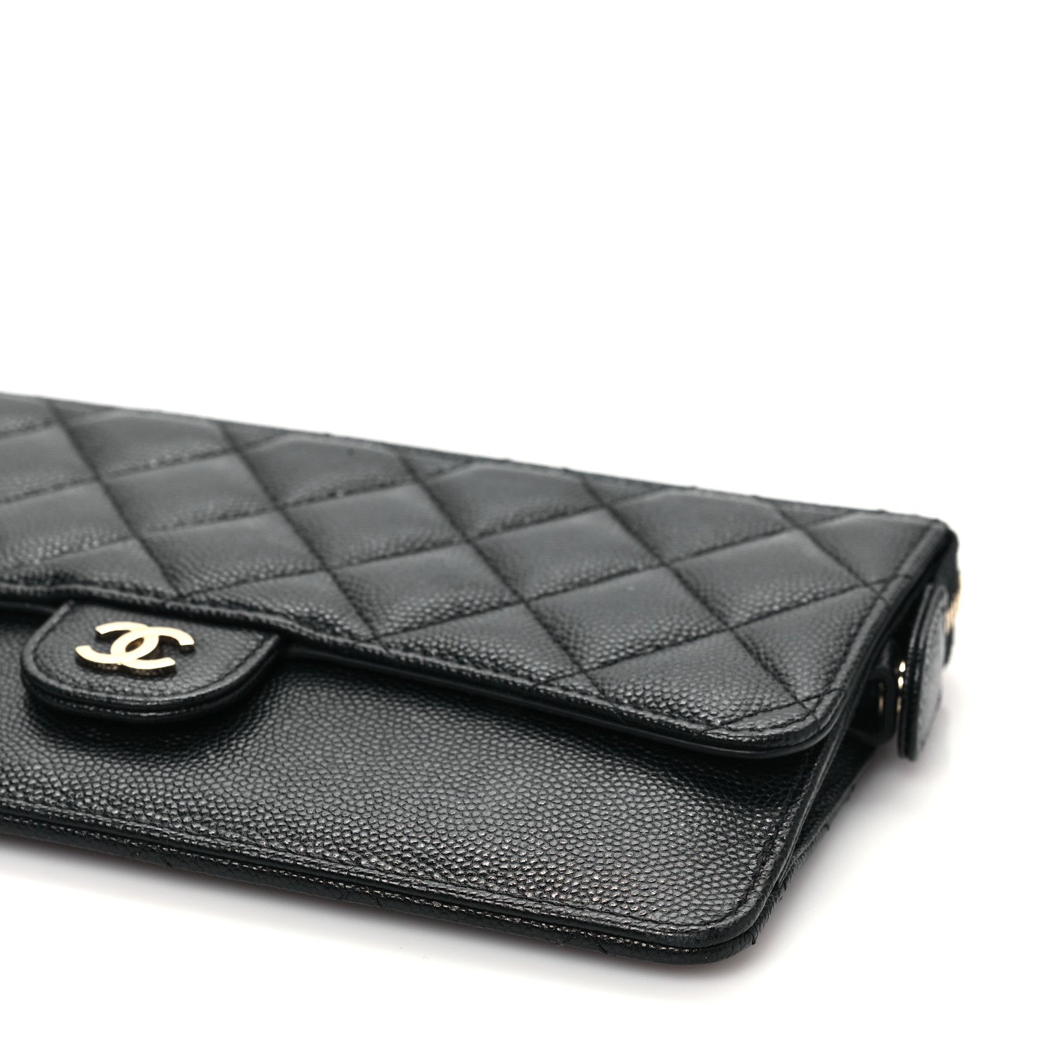 Chanel Caviar Quilted Classic Pouch With Handle Black 9 of 10