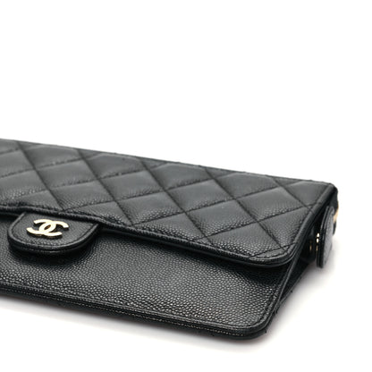 Chanel Caviar Quilted Classic Pouch With Handle Black 9 of 10