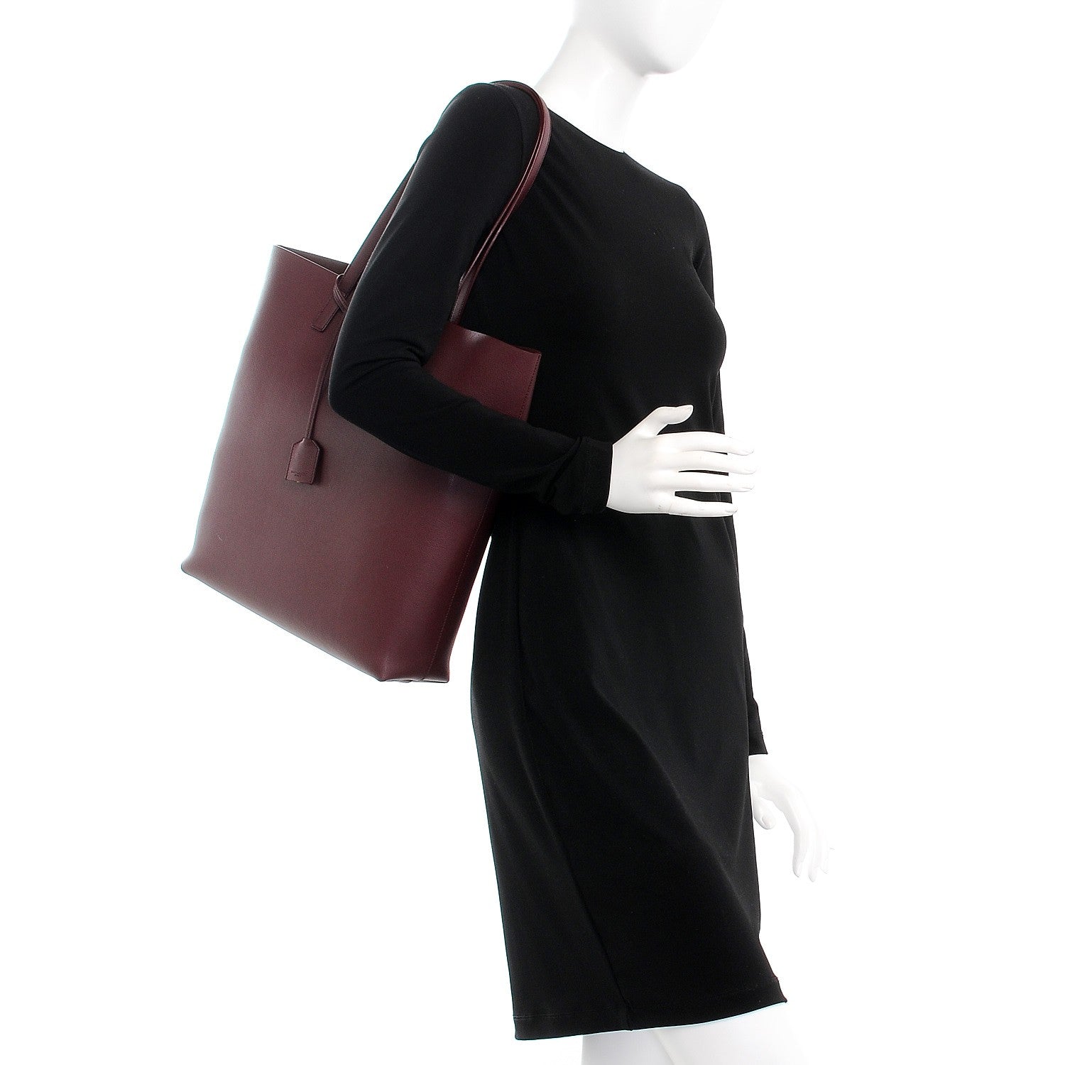 Saint Laurent Calfskin Medium Shopping Tote Palissandre 2 of 8