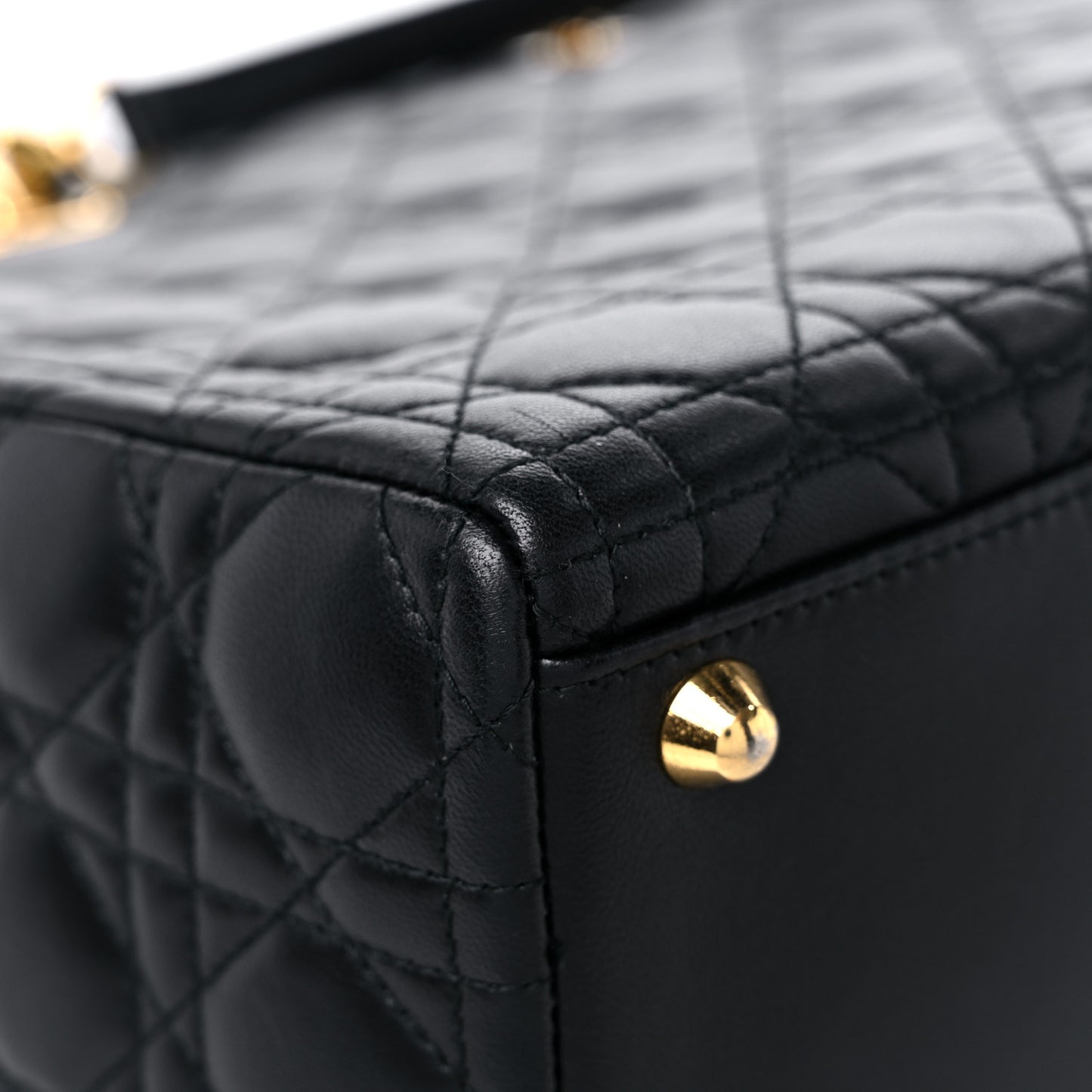 Lambskin Cannage Large Lady Dior Black