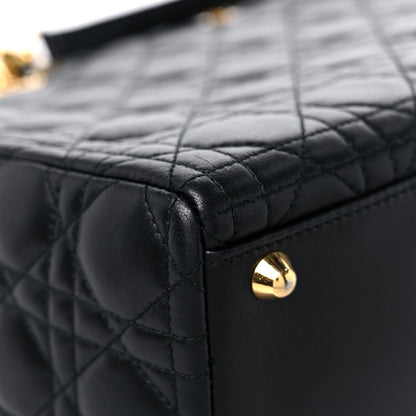 Christian Dior Lambskin Cannage Large Lady Dior Black 10 of 13