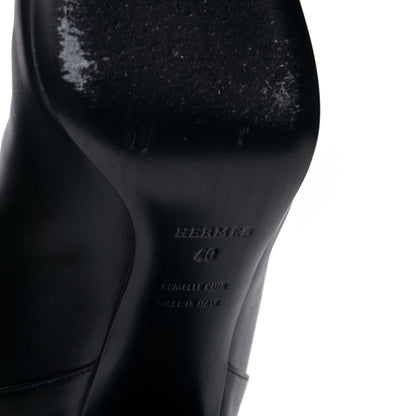 Hermes Heritage Calfskin Story Boots 40 Black 8 of 17