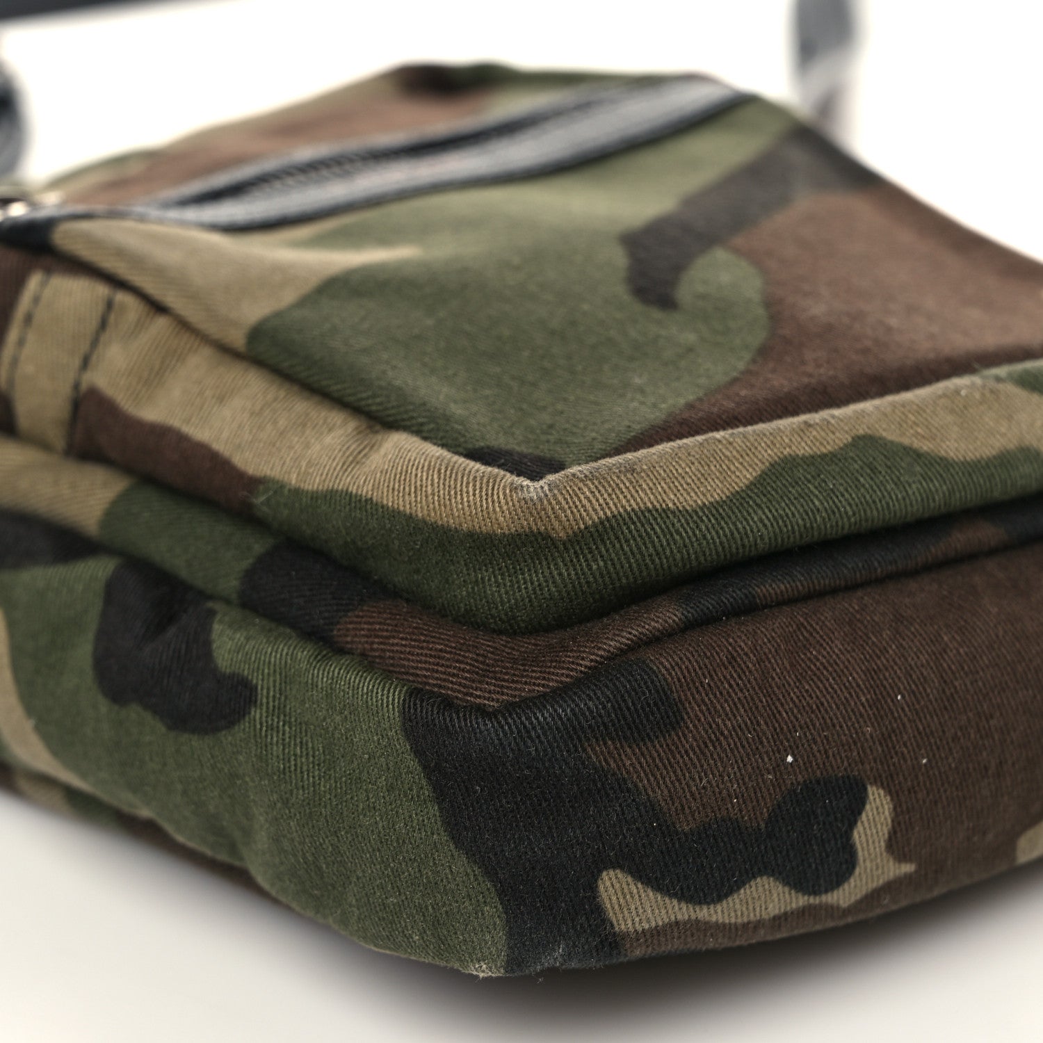 Saint Laurent Canvas Calfskin Camouflage Sid Messenger Bag Green 7 of 8