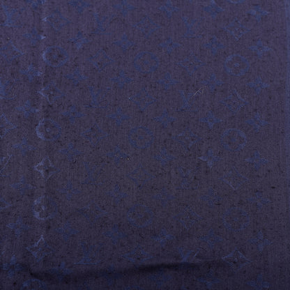 Louis Vuitton Silk Wool Monogram Shawl Night Blue 2 of 4