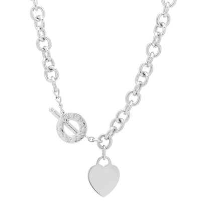 Tiffany Sterling Silver Heart Tag Toggle Necklace 1 of 4