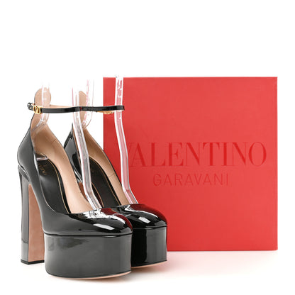 Valentino Garavani Patent Tan-Go 55/155mm Platform Sandals 42 Black 10 of 10