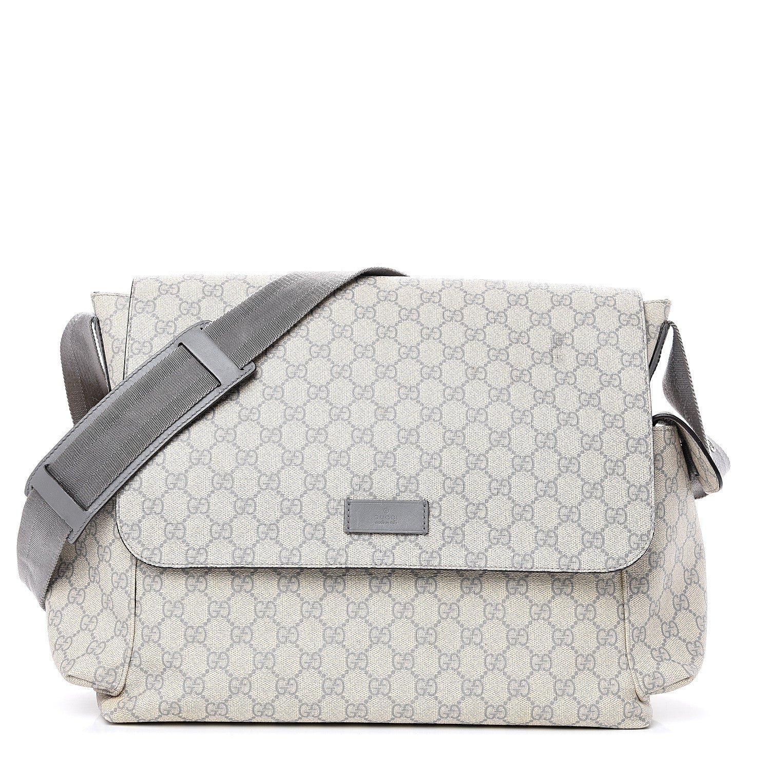 Gucci GG Plus Monogram Messenger Diaper Bag Ecru Grigio 1 of 13