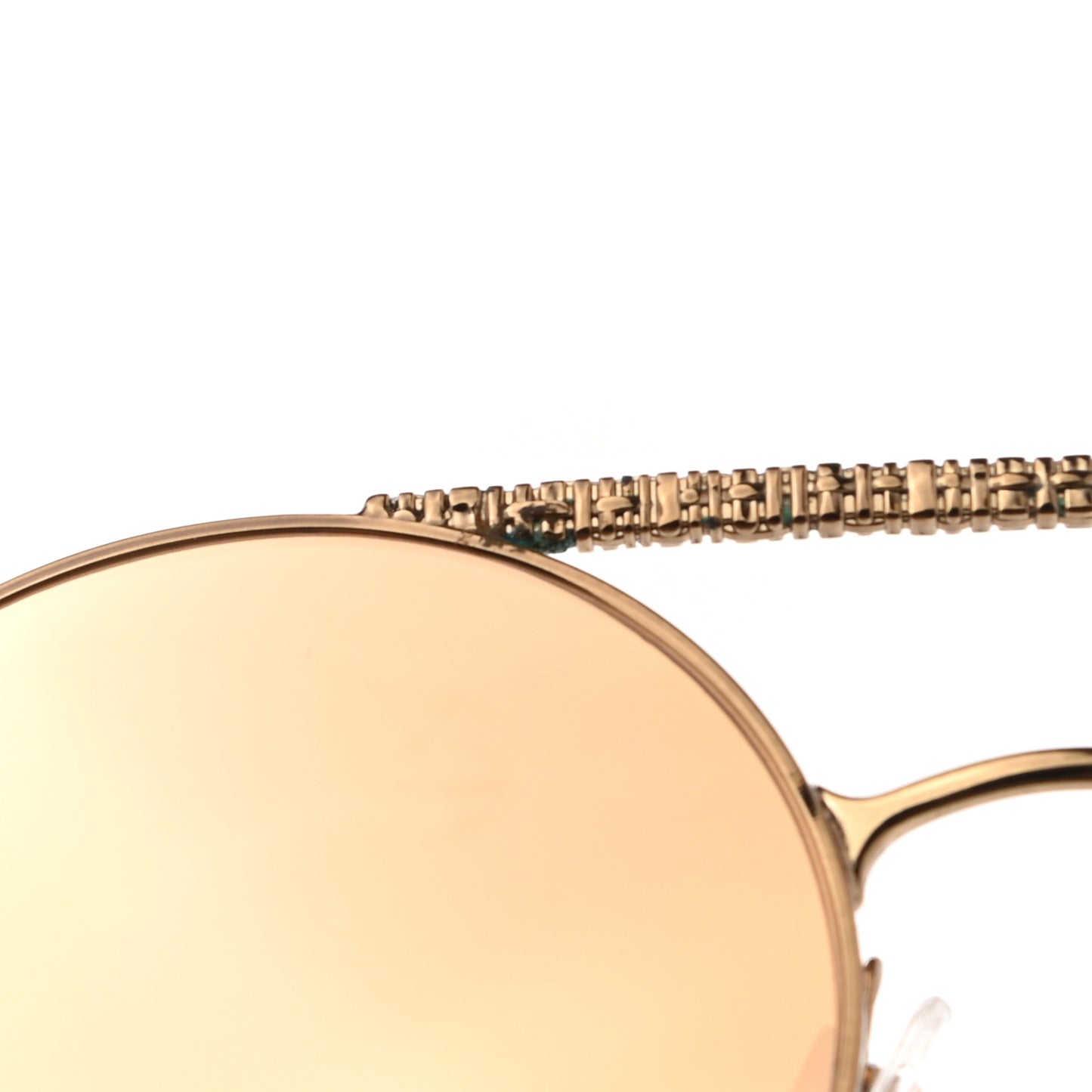 Metal Winter Round Sunglasses 4232 Gold
