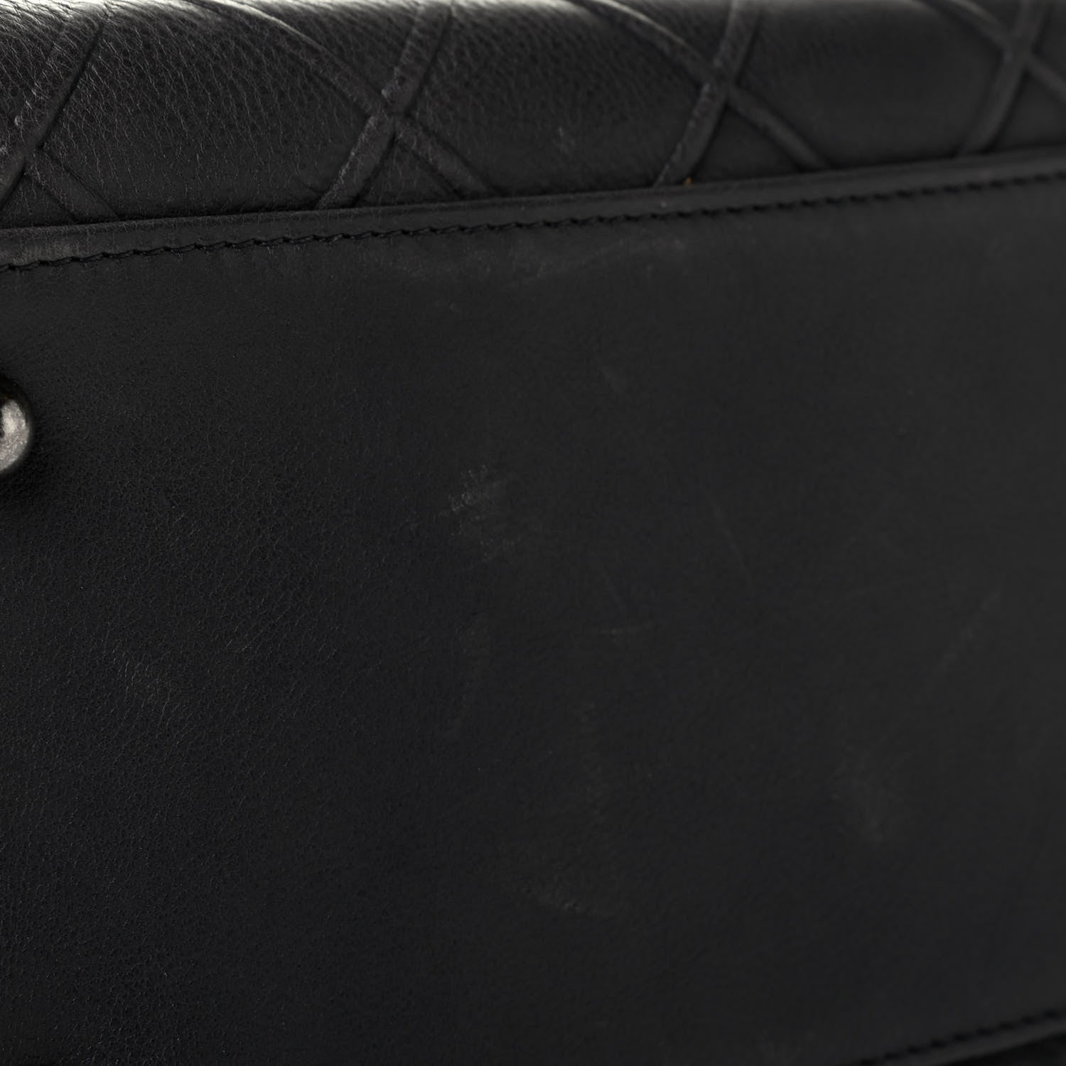 Chanel Calfskin Diamond Embossed Large CC Zip Shopping Tote Grey 1 of 6