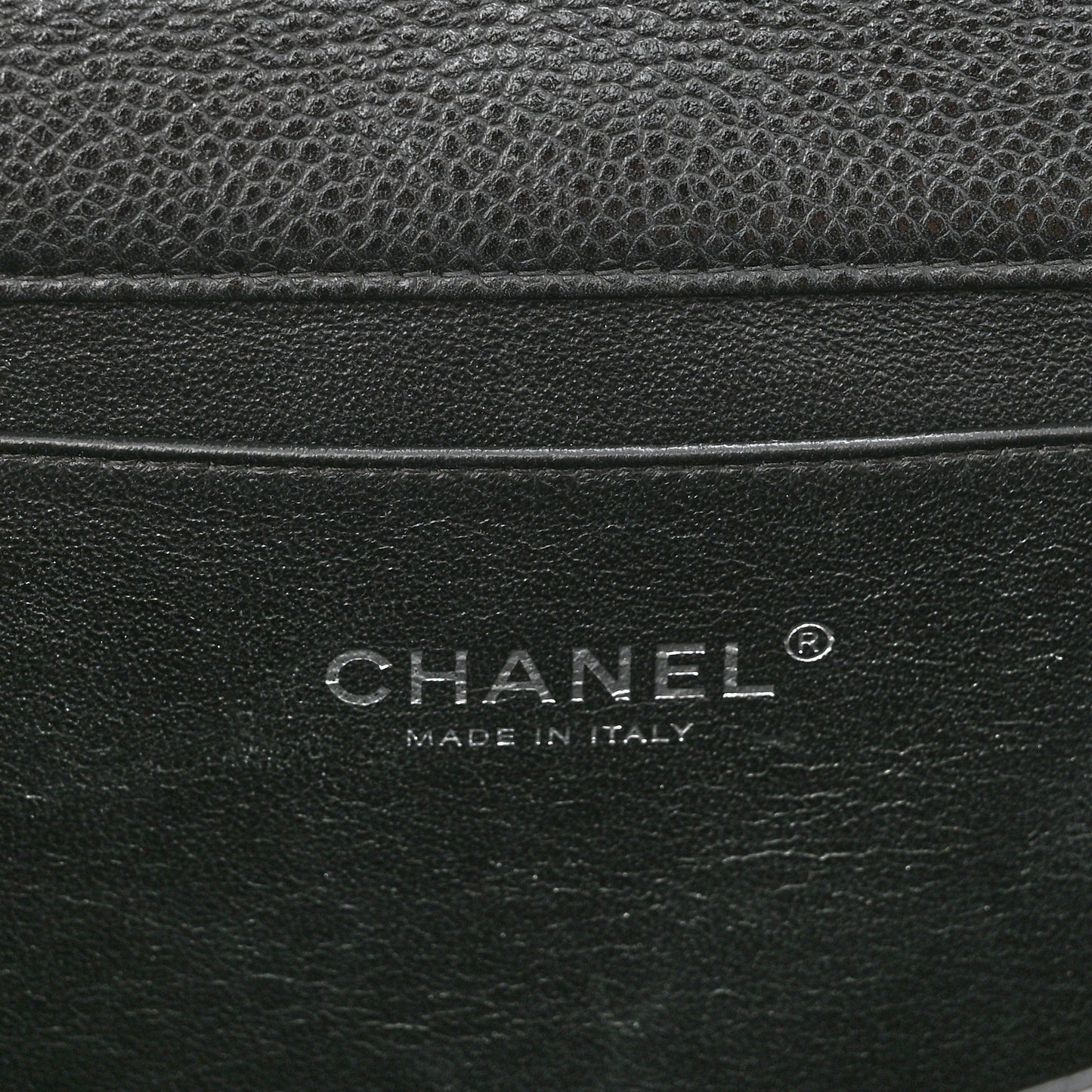 Caviar Quilted Clutch With Chain Flap Black