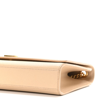 Saint Laurent Grain De Poudre Medium Monogram Kate Satchel Dark Beige 10 of 10