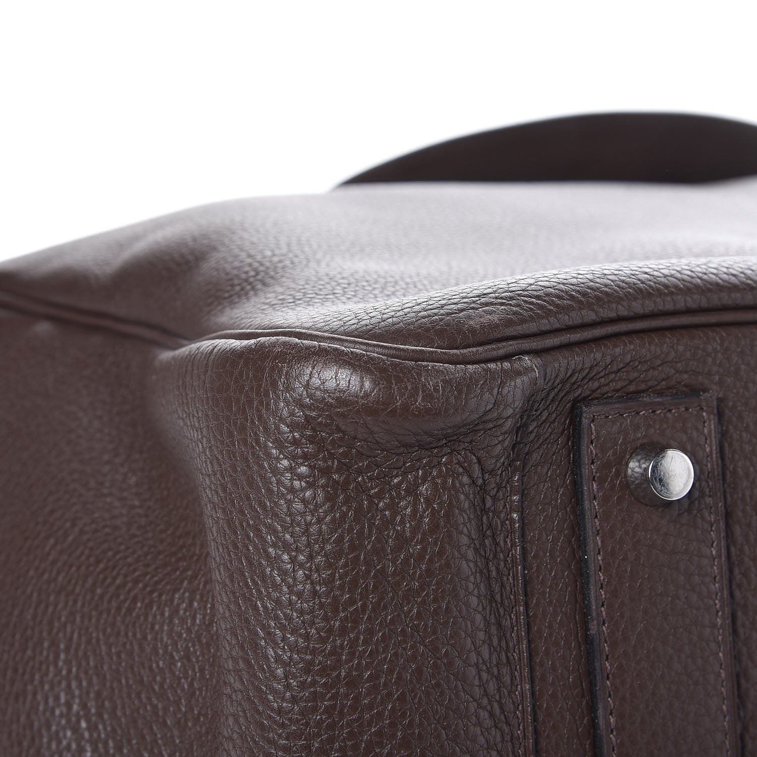 Hermes Taurillon Clemence Lindy 45 Chocolate 8 of 11