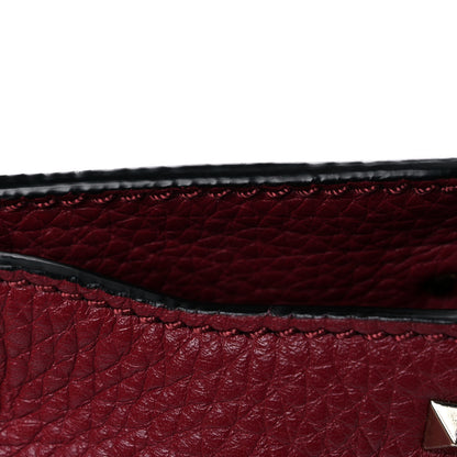 Valentino Garavani Pebbled Calfskin Mini Rockstud Flip-Lock Messenger Bag Rubino 11 of 13