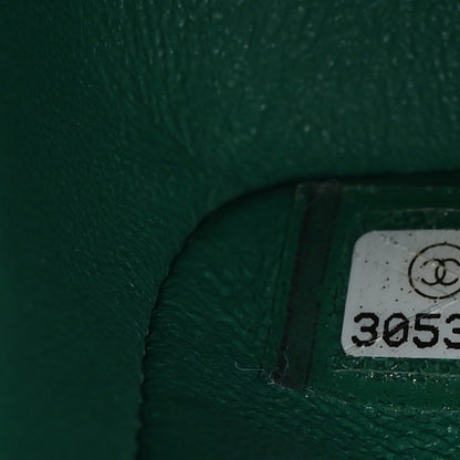 Chanel Caviar Quilted Jumbo Double Flap Green 7 of 10