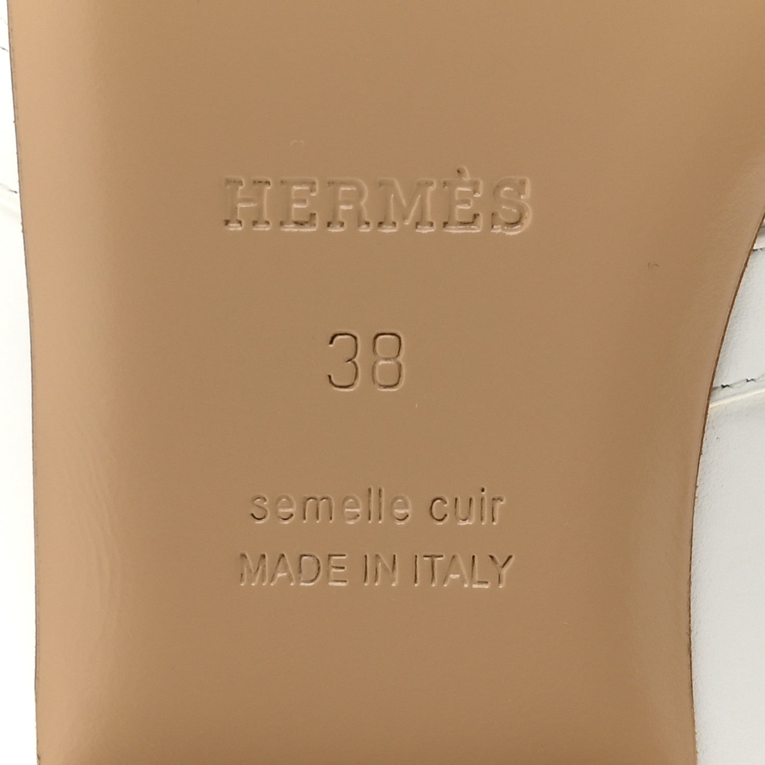 Hermes Calfskin Oz Mules 38 White 8 of 10