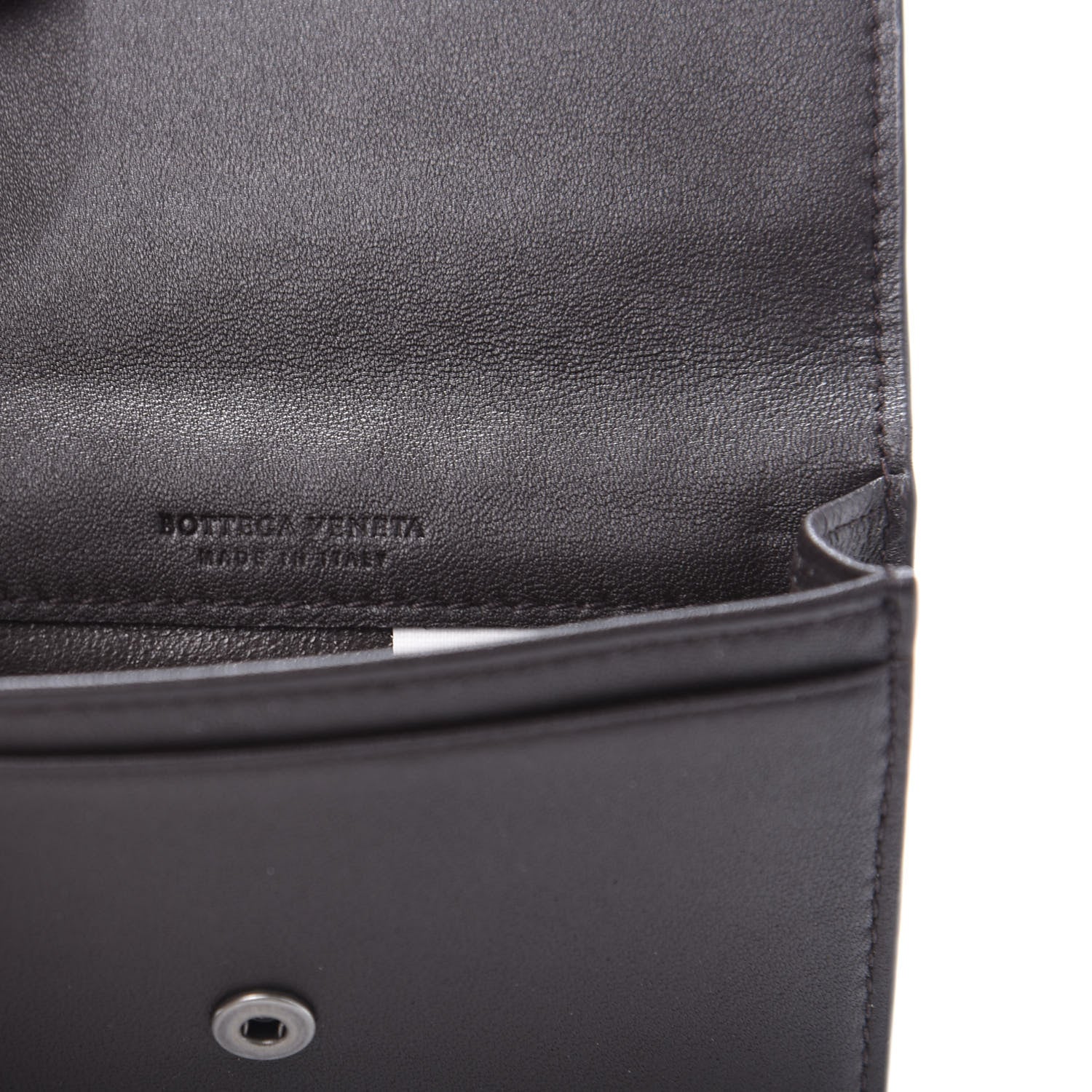 Bottega Veneta Nappa Intrecciato Card Holder Ebano 6 of 9