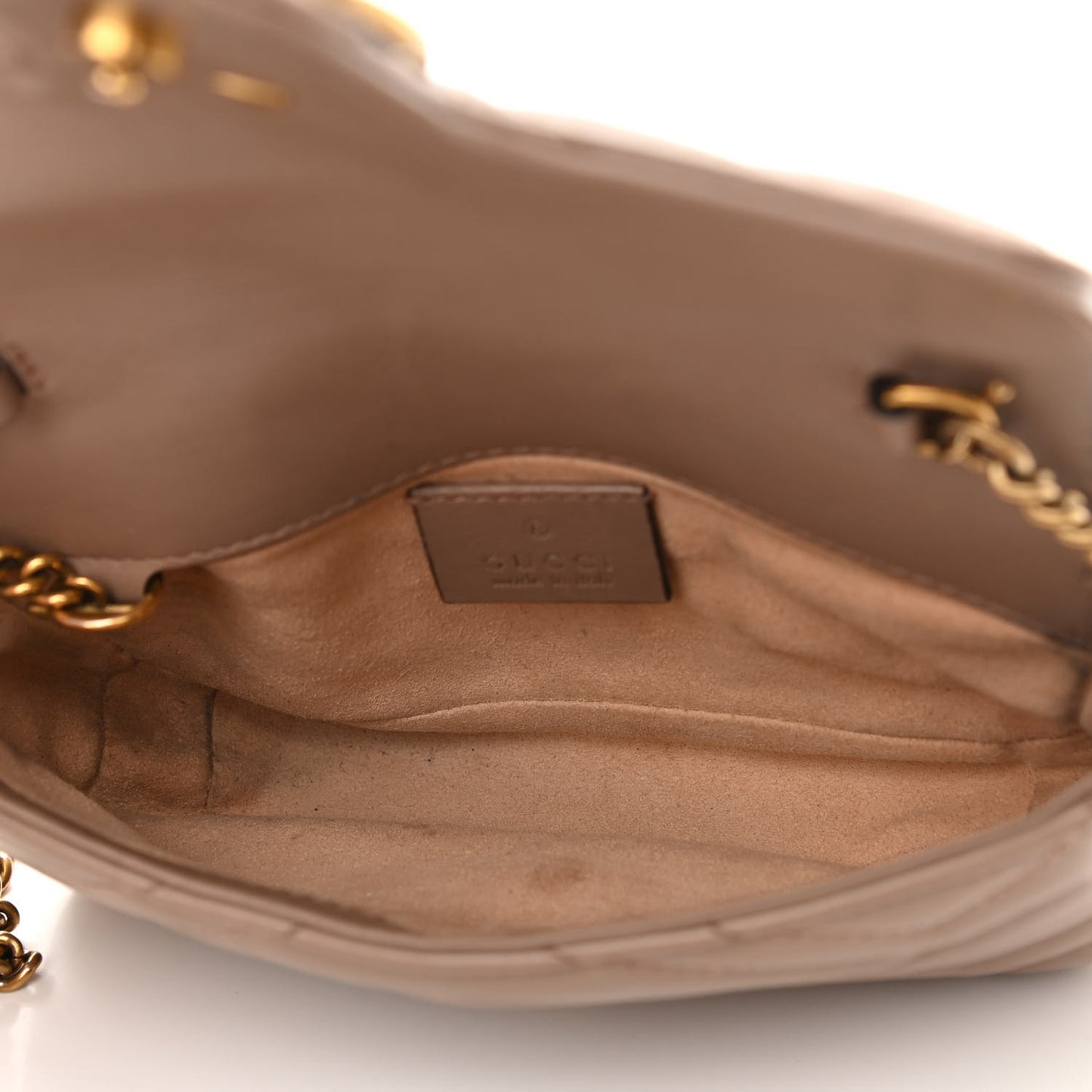 Calfskin Matelasse Super Mini GG Marmont Shoulder Bag Porcelain Rose