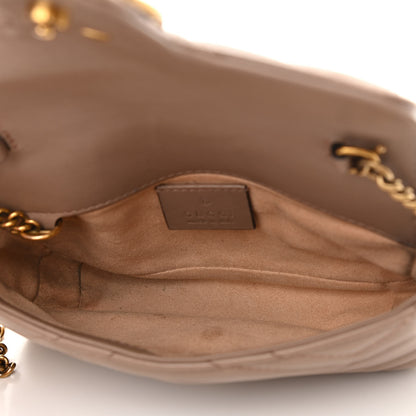Gucci Calfskin Matelasse Super Mini GG Marmont Shoulder Bag Porcelain Rose 5 of 15