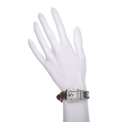 Fendi Stainless Steel Calfskin Diamond Mother of Pearl 22mm Buckle Quartz Watch 2 of 9
