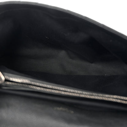 Saint Laurent Sheepskin Matelasse Chevron Monogram Large College Satchel Black 5 of 10