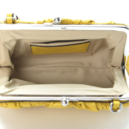 Dolce & Gabbana Calfskin Small Kiss Lock Frame Clutch Giallo 4 of 10