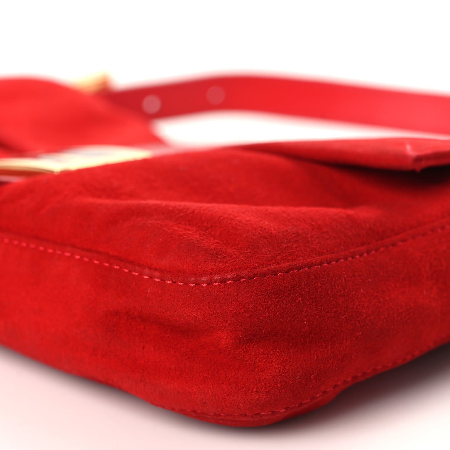 Suede Baguette Red