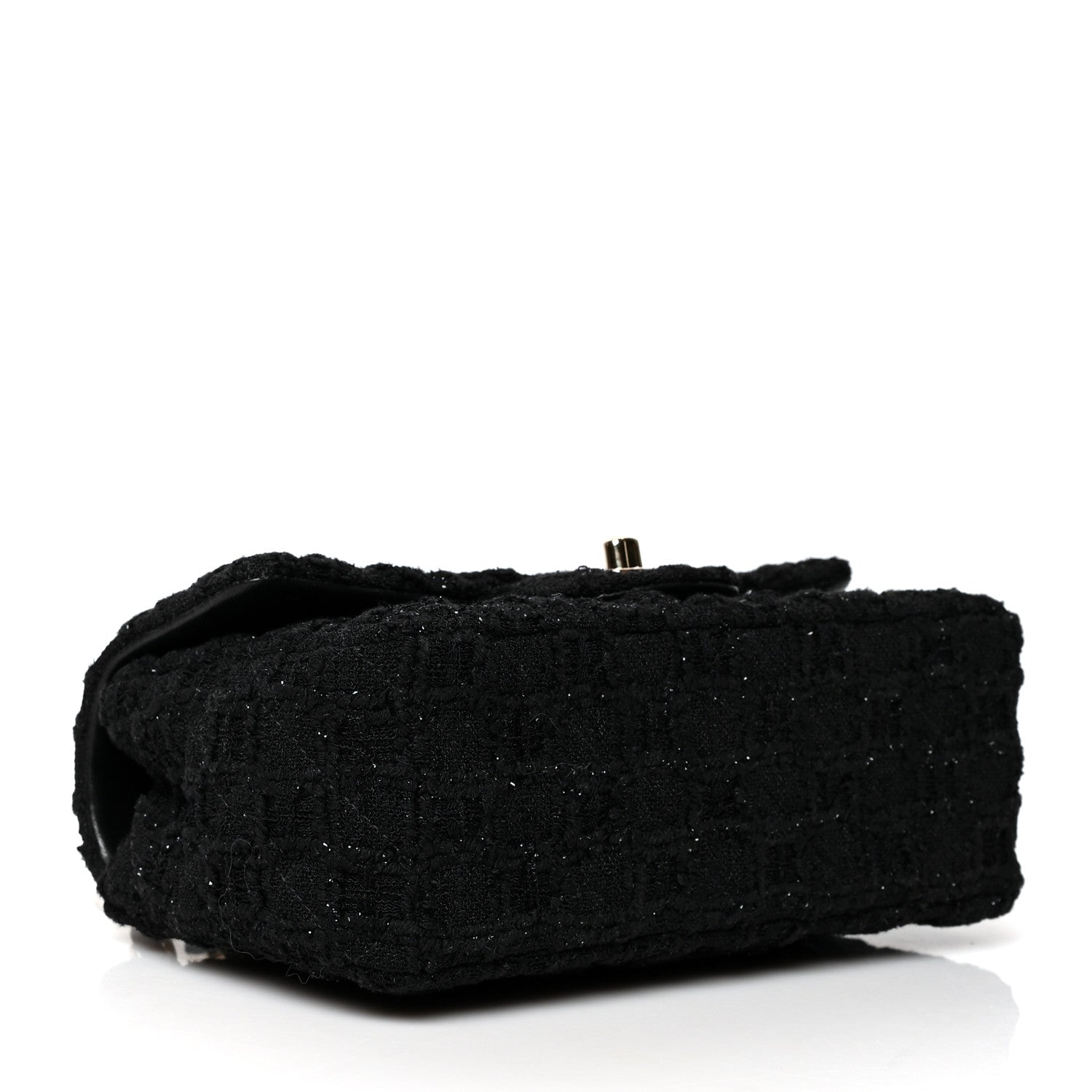 Chanel Tweed Quilted Mini Rectangular Flap Black 4 of 10