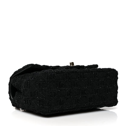 Chanel Tweed Quilted Mini Rectangular Flap Black 4 of 10