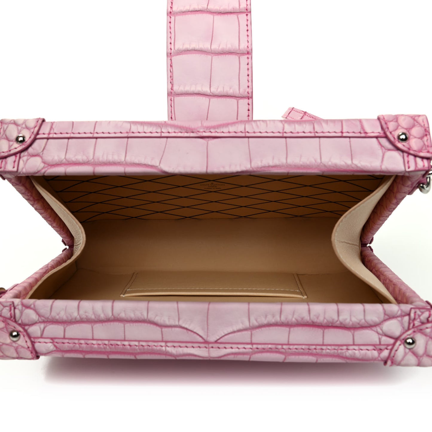 Alligator Petite Malle Pink