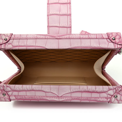 Louis Vuitton Alligator Petite Malle Pink 5 of 10