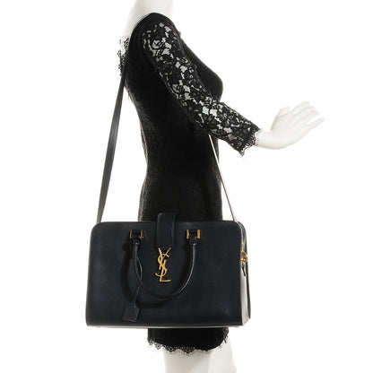 Saint Laurent Smooth Calfskin Medium Monogram Cabas Black 2 of 11