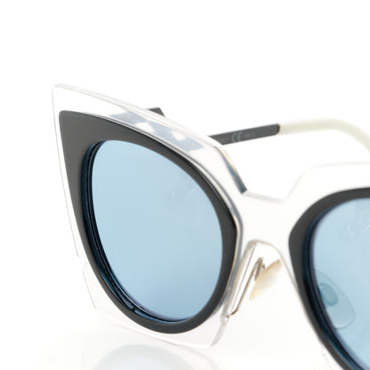 Fendi Cat Eye Orchidea Sunglasses FF 0117/S Crystal Black 5 of 6