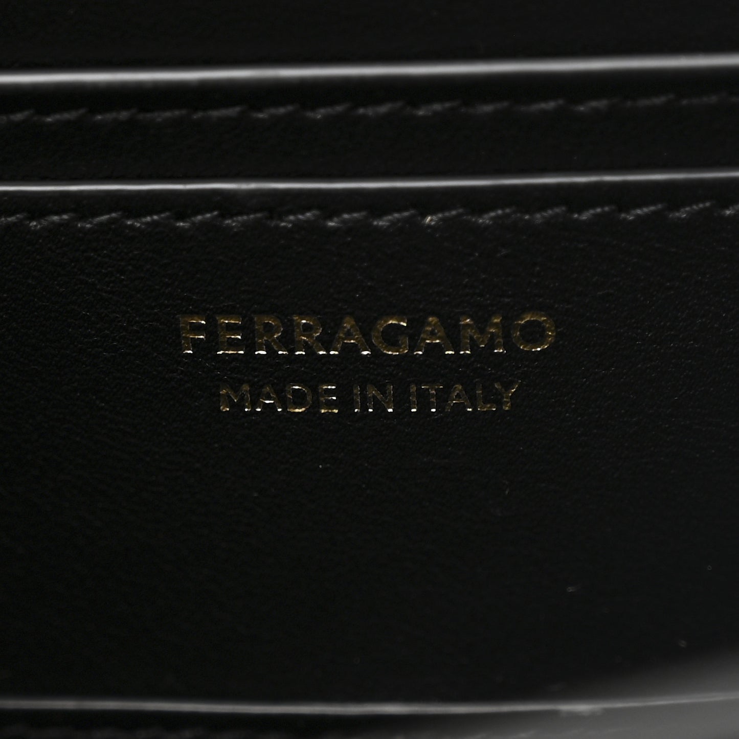 Hammered Calfskin Round Gancini Crossbody Bag Black