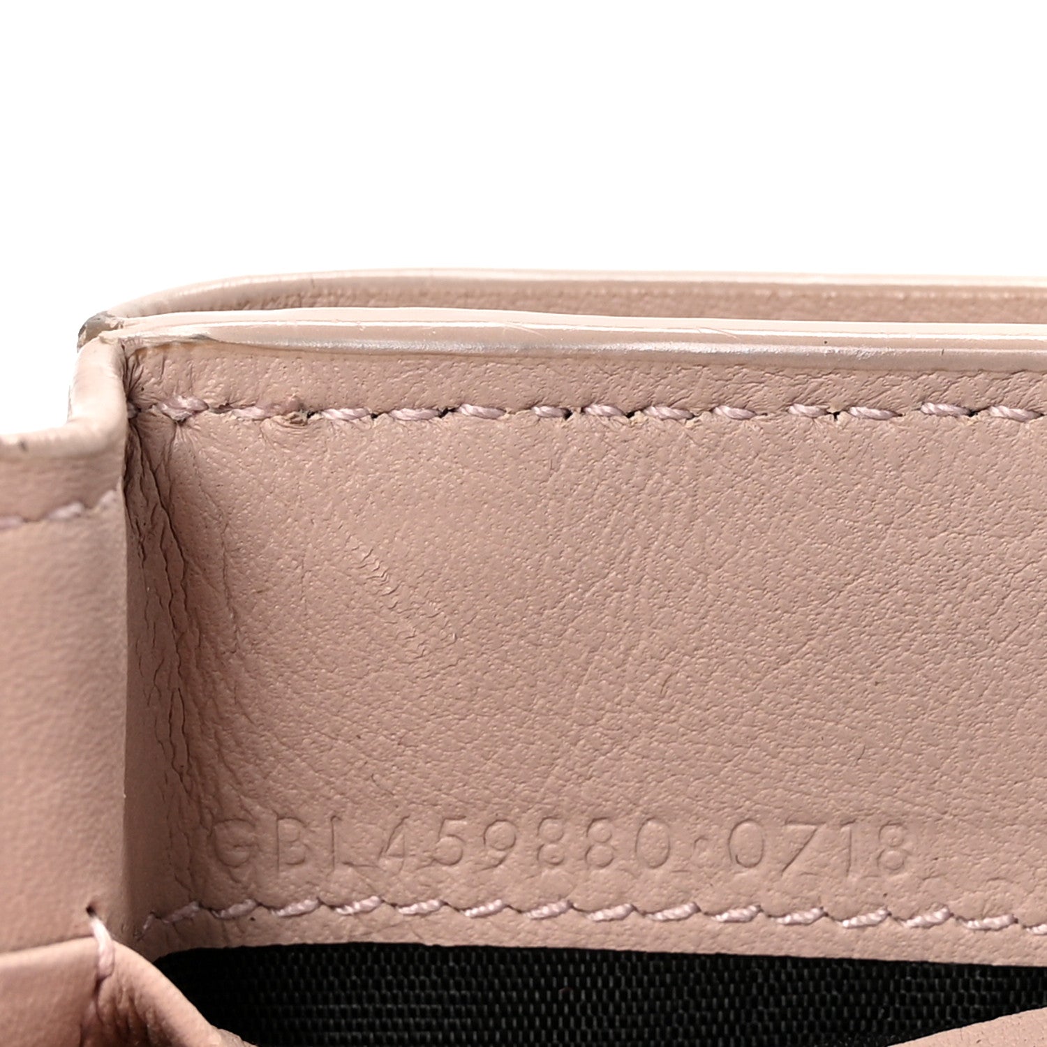 Saint Laurent Smooth Calfskin Monogram Tiny Line Wallet Poudre 7 of 8