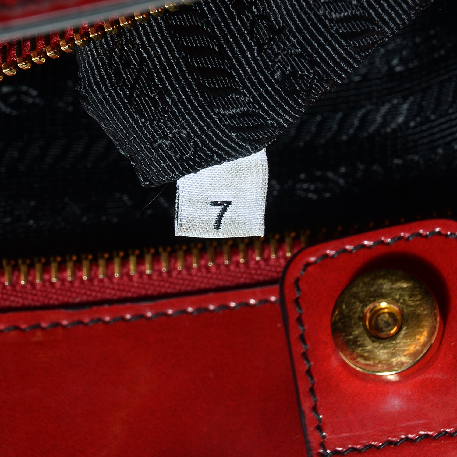 Prada Spazzolato Calfskin Large Tote Scarlatto Fume 11 of 13