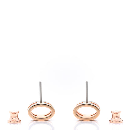 Hermes Rose Gold Lacquered Pop H Earrings Black 10 of 11