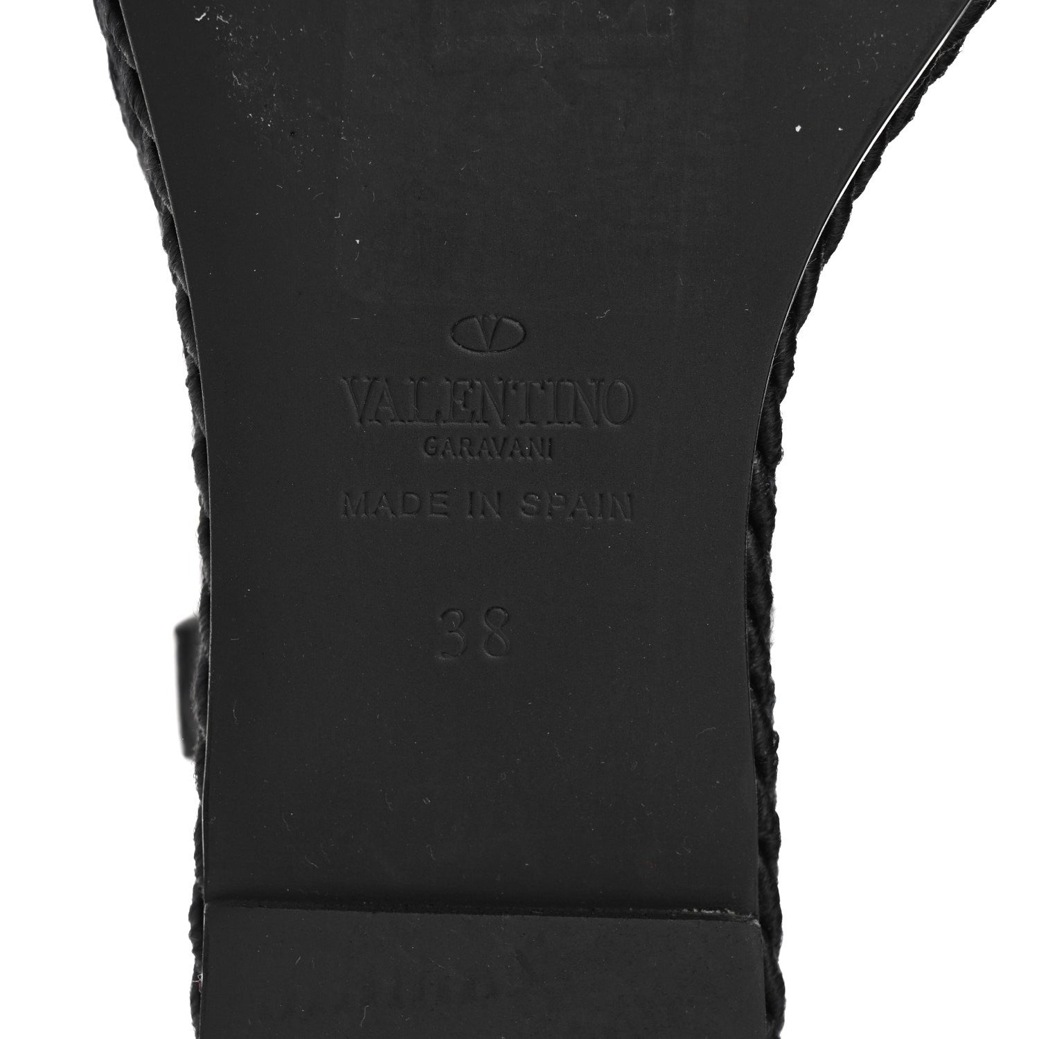 Valentino Garavani Suede Calfskin Roman Stud Espadrille Wedge Ankle Wrap Sandals 38 Black 8 of 12