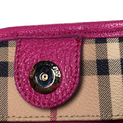 Burberry Haymarket Check Small Canterbury Tote Magenta 13 of 15