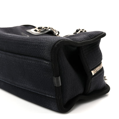 Chanel Mixed Fibers Deauville Bowling Bag Black 10 of 11