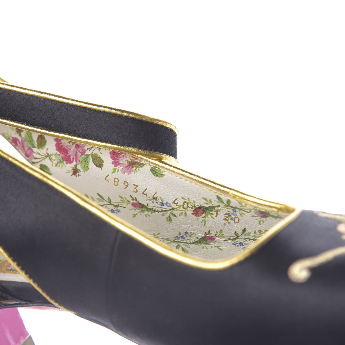 Satin Embroidered Dragon Caspar Pumps 40 Black