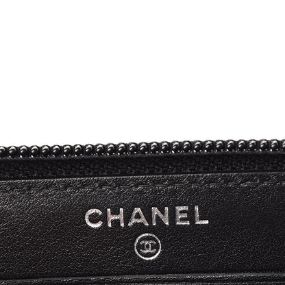 Chanel Caviar Quilted Small Boy Zip Around Wallet Black 6 of 9