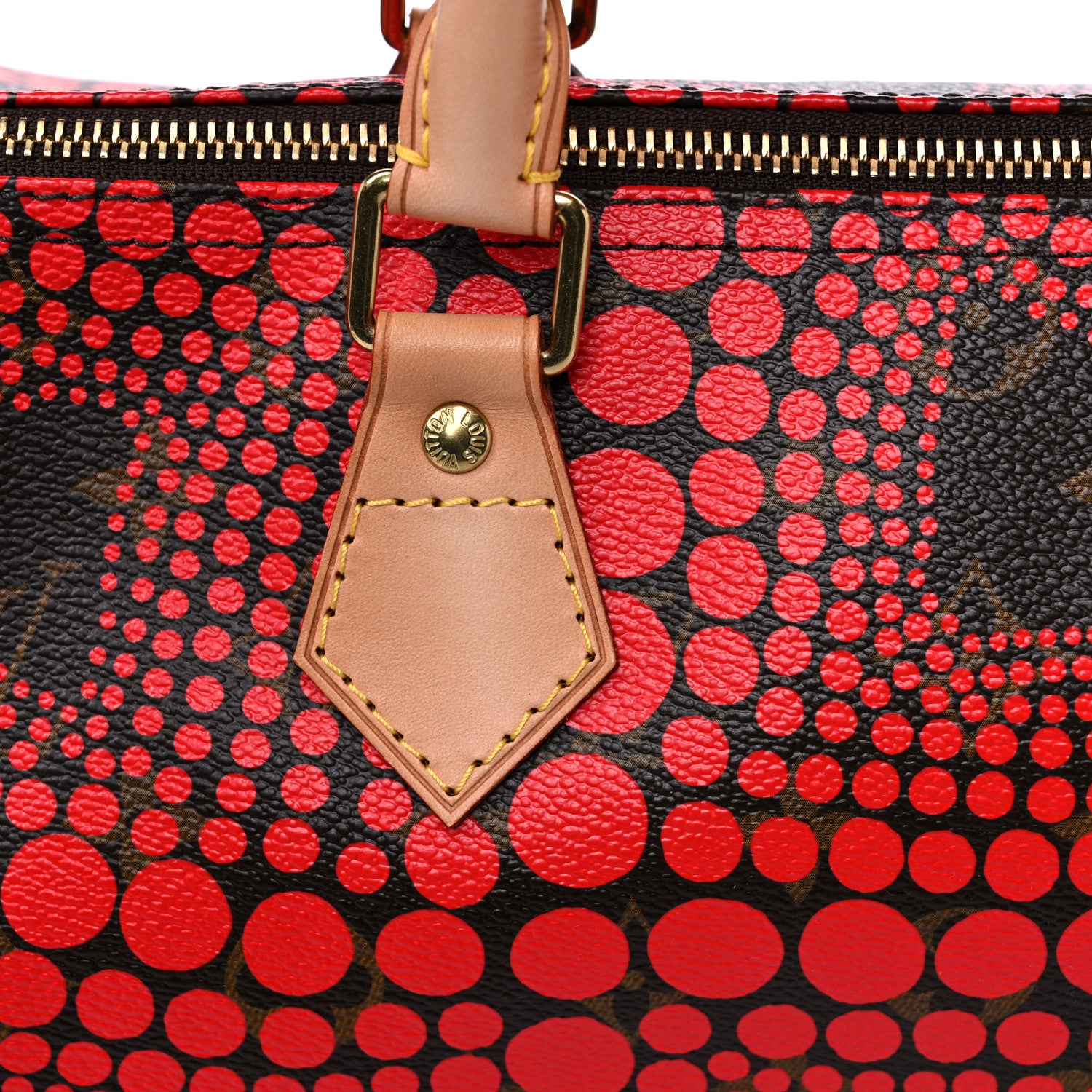 Louis Vuitton Monogram Kusama Town Speedy 30 Red 9 of 11