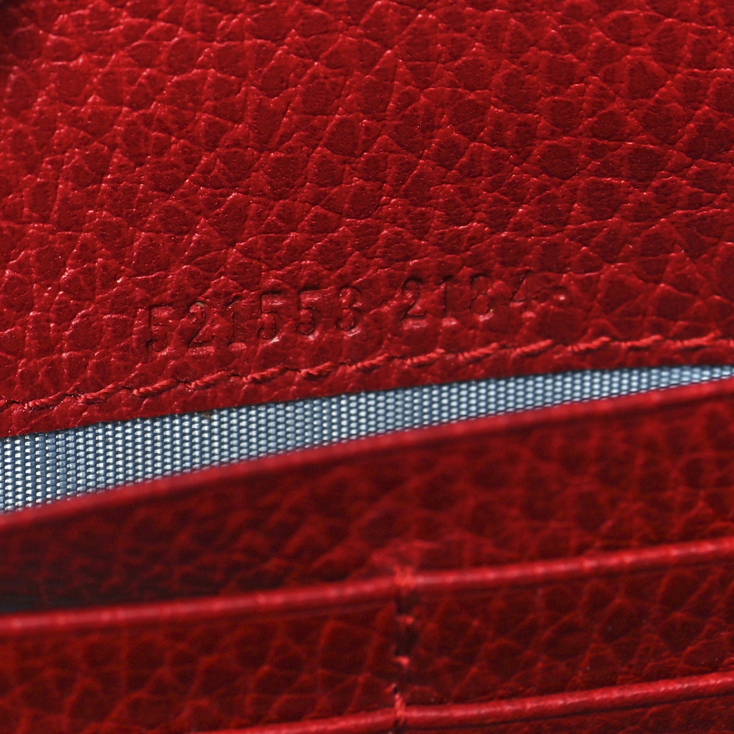 Calfskin Garden Dionysus Chain Wallet Hibiscus Red