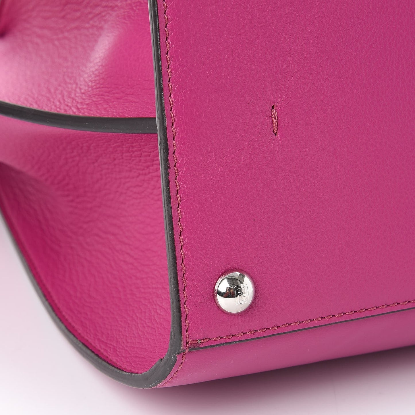 Vitello Dolce Shiny Nappa Petite 3Jours Tote Magenta Carbone