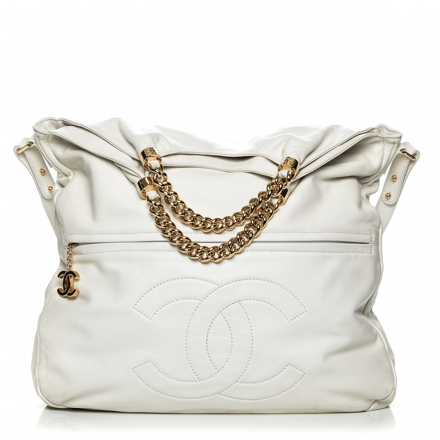 Lambskin Large Rodeo Drive Tote White