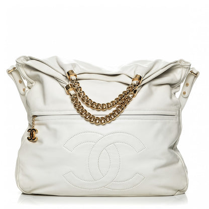 Chanel Lambskin Large Rodeo Drive Tote White 1 of 7